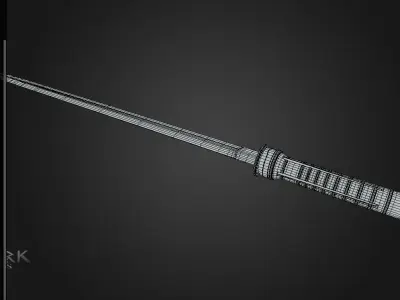 Daywalkers Blade from the Movie Blade Low-poly 3D model