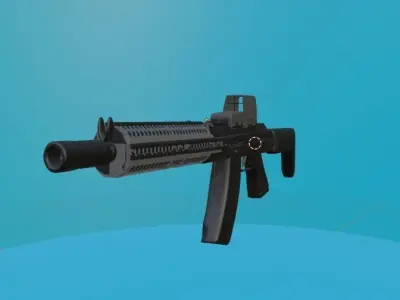 Ak 105 alpha model gun Low-poly 3D model
