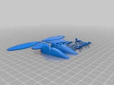 Cicada plastic butterfly Free 3D print model