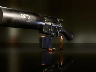 Arbiter 450 Bushmaster - Sawed off AR Low-poly 3D model