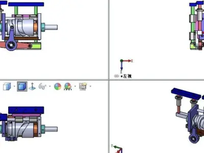 Cam mobile mechanism 3D model