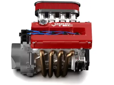 Honda B16A Engine Low-poly 3D model