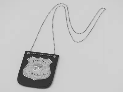 Police Badge Collection 3D model
