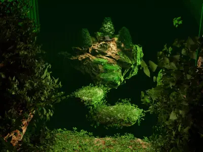 Sacred Temple Scene 3D model