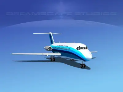 Douglas DC-9-15 Air Pacific Charter 3D model