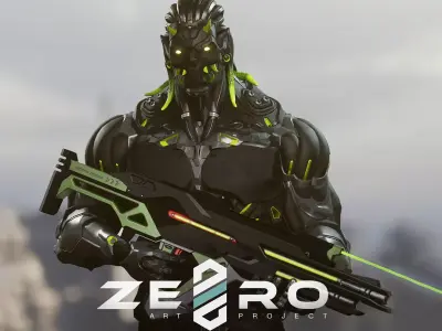 Robot Cyber Suit 1 Low-poly 3D model