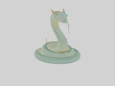 Fantasy Snake 3D Game Ready Printable 3D model