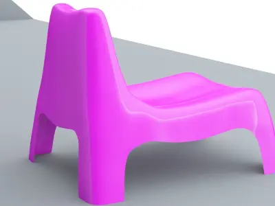 Vago ChairPlastic material  Colors Low Poly AR VR  Low-poly 3D model