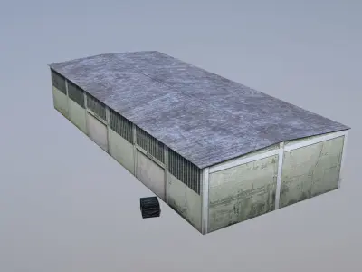 MilitaryBase PortoVelho Storage 01 Low-poly 3D model