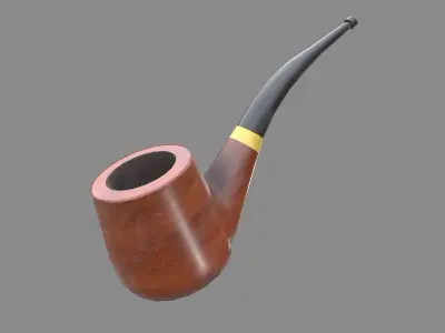 Smoking Pipe Low-poly 3D model