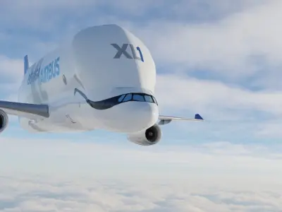 Airbus Beluga XL Low-poly 3D model
