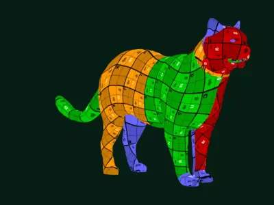 Jaguarundi Wildcat Animal Free 3D model