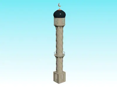 MOSQUE MINAR 3D model