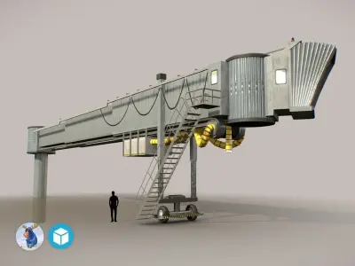 Airbridge LFPG Low-poly 3D model
