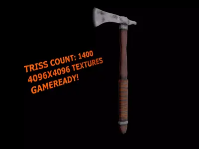 Most recognisible Native American weapon-tomohawk Free low-poly 3D model