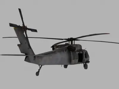 Black Hawk  Low-poly 3D model