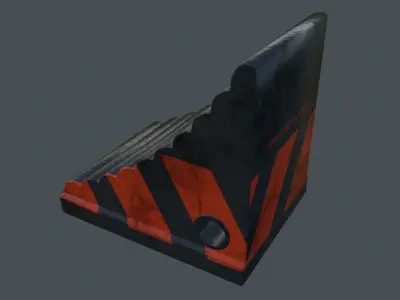 Aircraft Wheel Stopper Low-poly 3D model