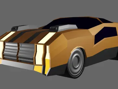 Car race Free low-poly 3D model