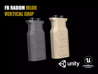 FB Radom MLOK Vertical Grip Low-poly 3D model