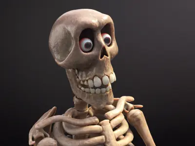 Cartoon Skeleton Rigged1 3D model