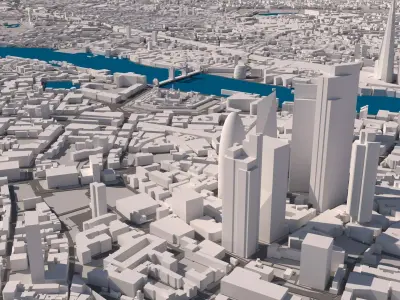 fragment of the city of London 3D model