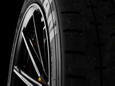 Yokohama Advan A052 245 40 ZR18 LOGOS 3D model