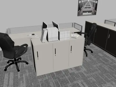  Office interior scene 31 3D model