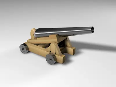 Pirate cannon 3D model
