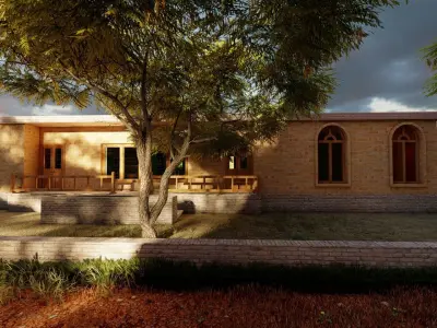 historic villa-historic house 3D model