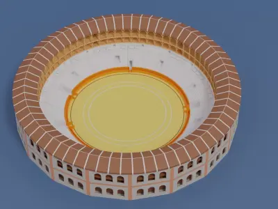 Plaza de toros de La Malagueta Spanish Bullring 3D model