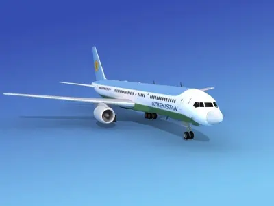 Boeing 757-200 Uzbekistan 3D model
