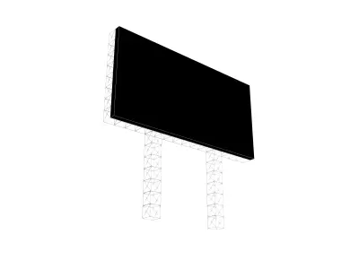 Advertising Display Mockup v3 001 Low-poly 3D model