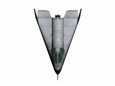 Vega Interceptor Interplanetary aircraft Low-poly 3D model