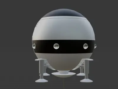 Dragon ball z Capsule corp spaceship 3D model