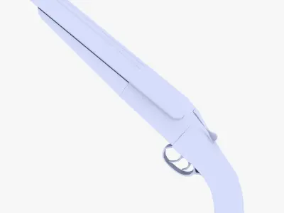 Sawn-off Shotgun  Low-poly 3D model