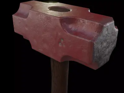 Hammer Low-Poly PBR Game Ready Free low-poly 3D model