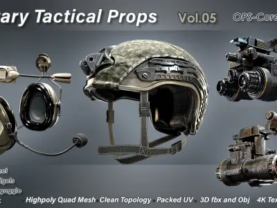 Military Ops-Core Helmet 3D model