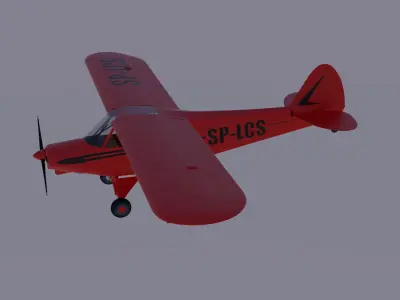 3D plane Model made in Blender Free 3D model