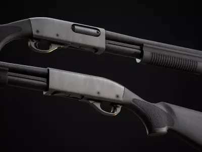 AAA Remington 870 Game Ready PBR Low-poly 3D model