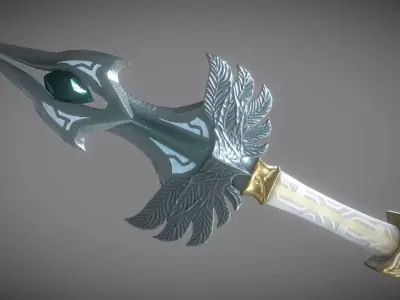 Holy Dagger Low-poly 3D model