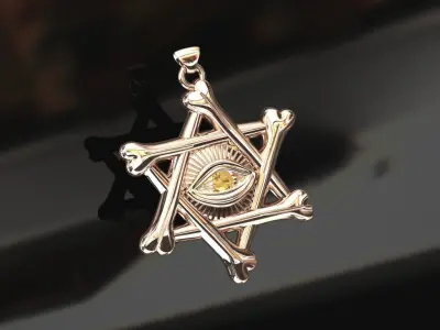 star eye pendant  3D print model purchase