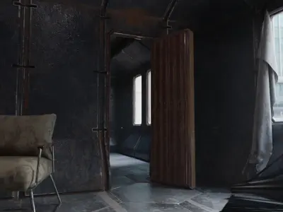 Cyberpunk Apartment v8 Scene - Low Poly 3D model