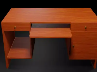 Computer Table Free low-poly 3D model purchase