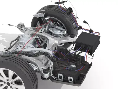 Electric vehicle chassis 3D model