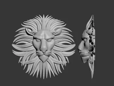 lion head 3D model