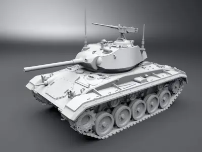 M24 Chaffee Scale Model 3D print model