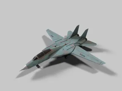 5in1 f14 f5 f313 j10 b52 aircraft low poly Low-poly 3D model