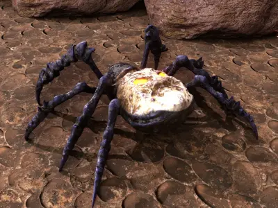 Giant Spider - The Demon Face Low-poly 3D model