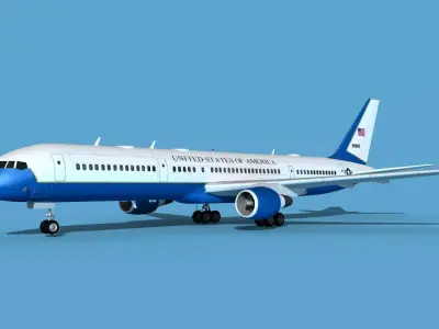 Boeing C-32B Air Force 2 Upgraded 3D model