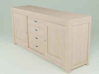 Oak Sideboard Free 3D model